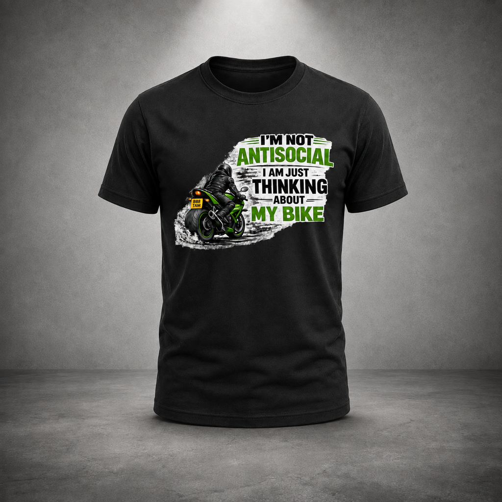 I’m Not Antisocial Motorcycle T-Shirt
