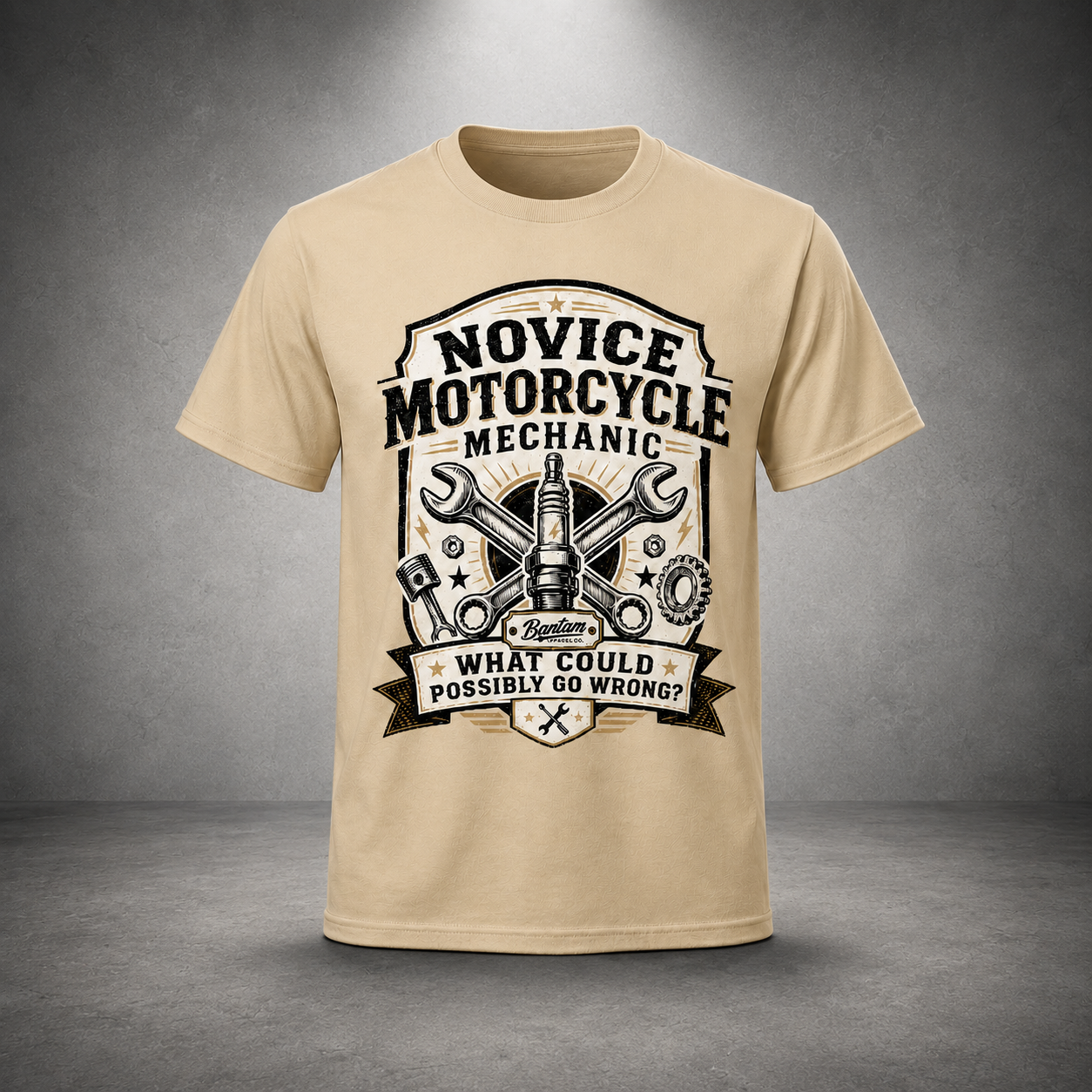 Novice Motorcycle Mechanic T-Shirt – What Could Possibly Go Wrong?