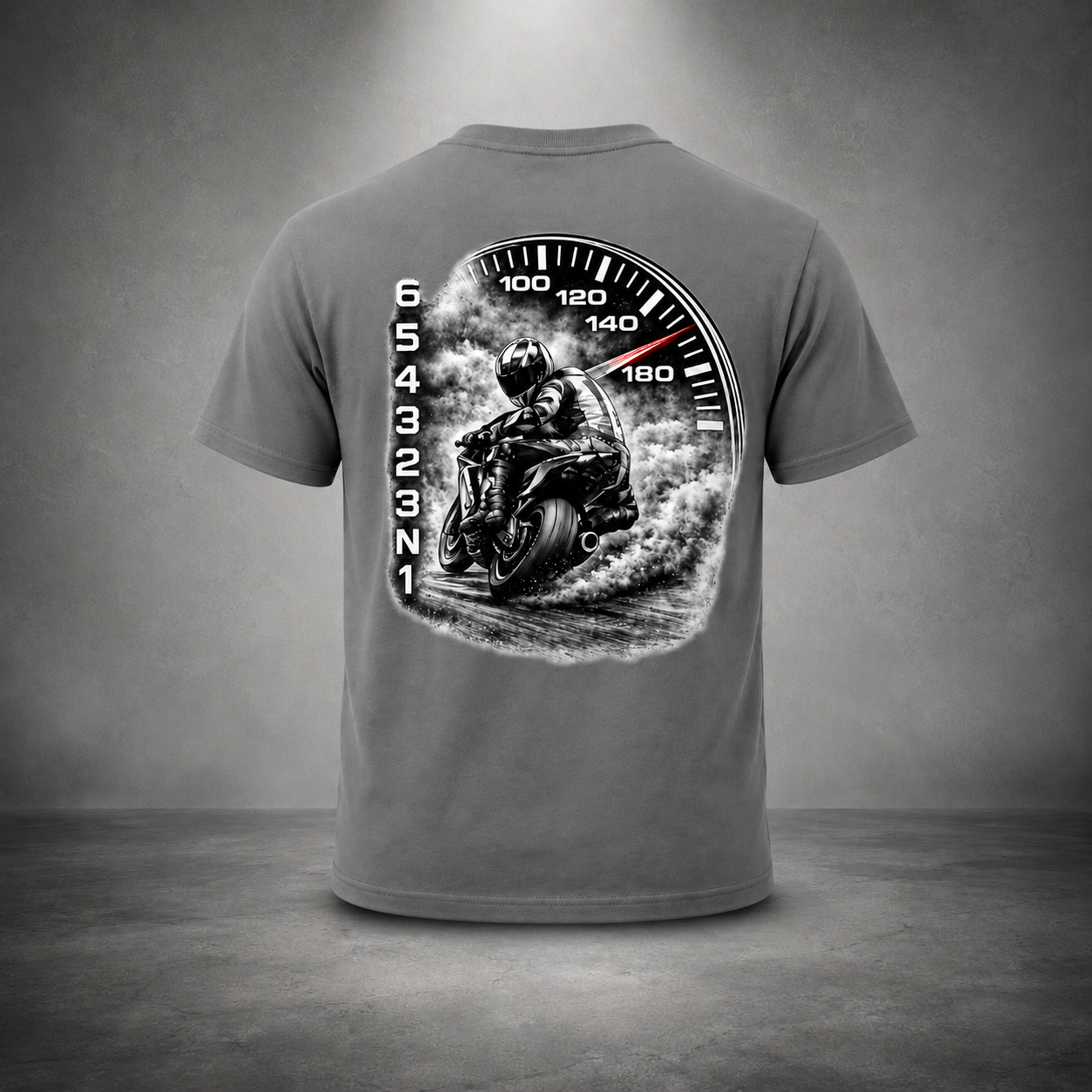 Biker Speedometer Graphic T-Shirt